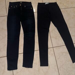 Guess by Marciano Dark Denim and Black Leggings Set